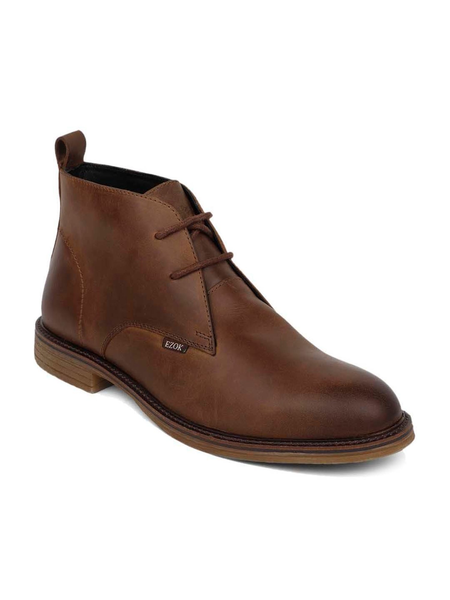EZOK Men's Brown Chukka Boots