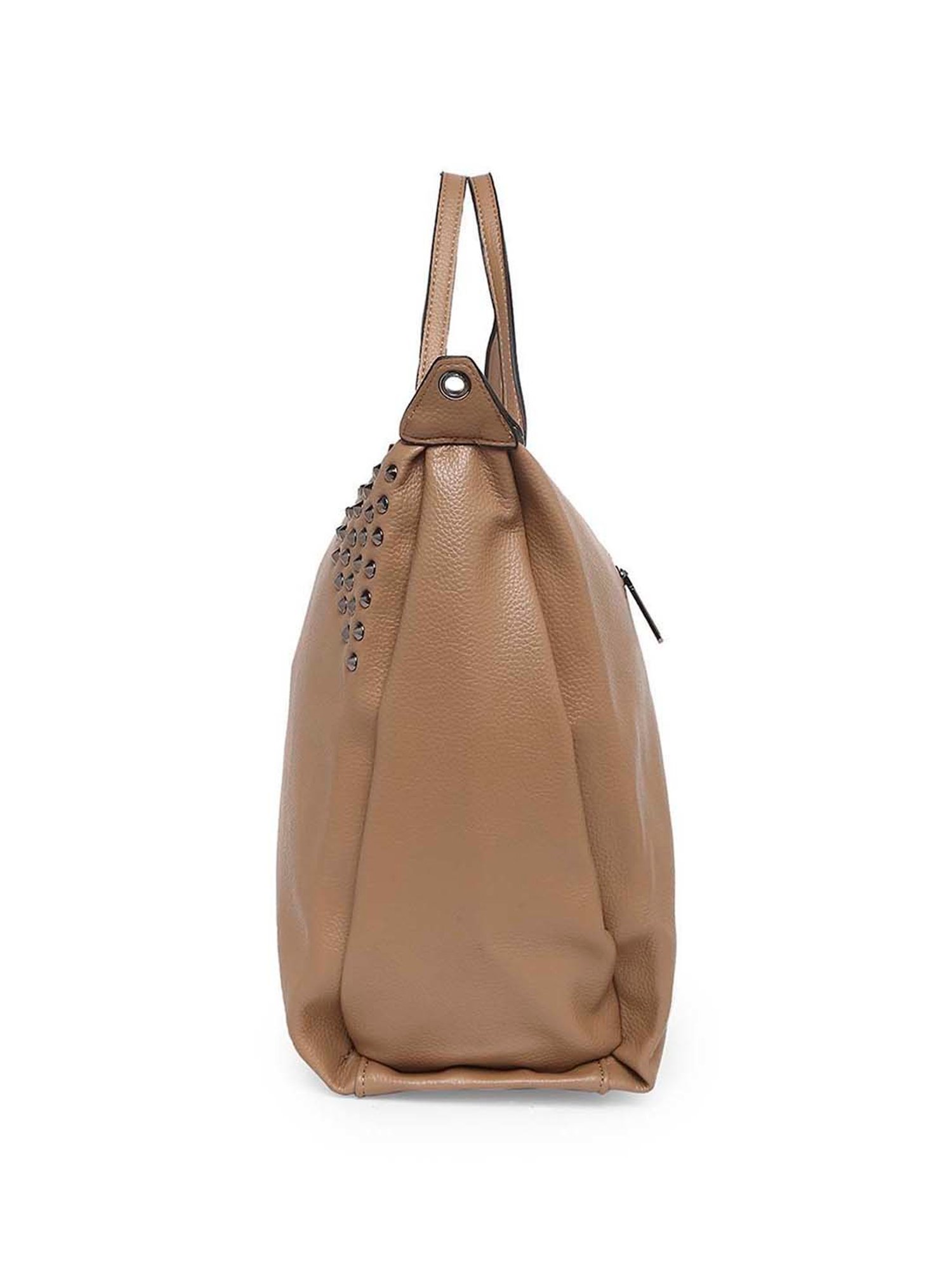 Marina Galanti Beige Rivets Medium Tote Handbag