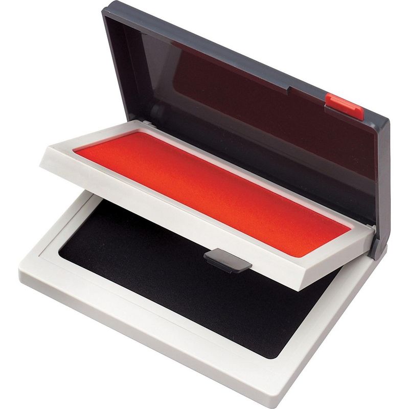 Cosco Two-Color Felt Stamp Pads, Red/Black, 2 x 090468