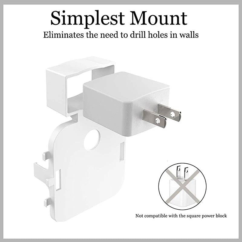 Outlet Wall Mount Hanger Holder Stand for Blink Sync Module,Bracket Holder for Blink XT Blink XT2 Outdoor and Indoor Security Camera with Easy Mount and No Messy Wires or Screws(2 Pack,White)