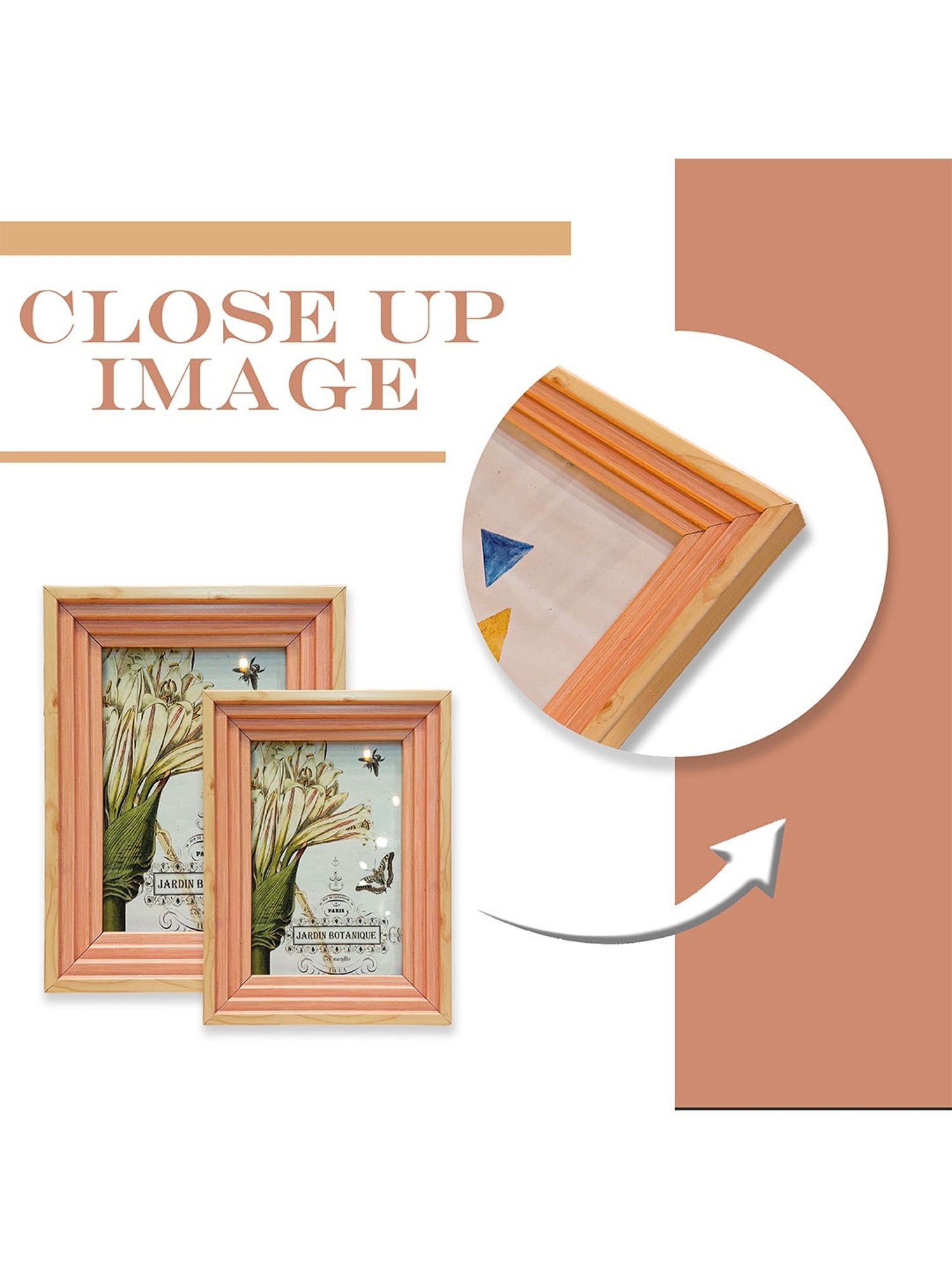 House This Kangto Brown & White Wood Photo Frame Gift Set
