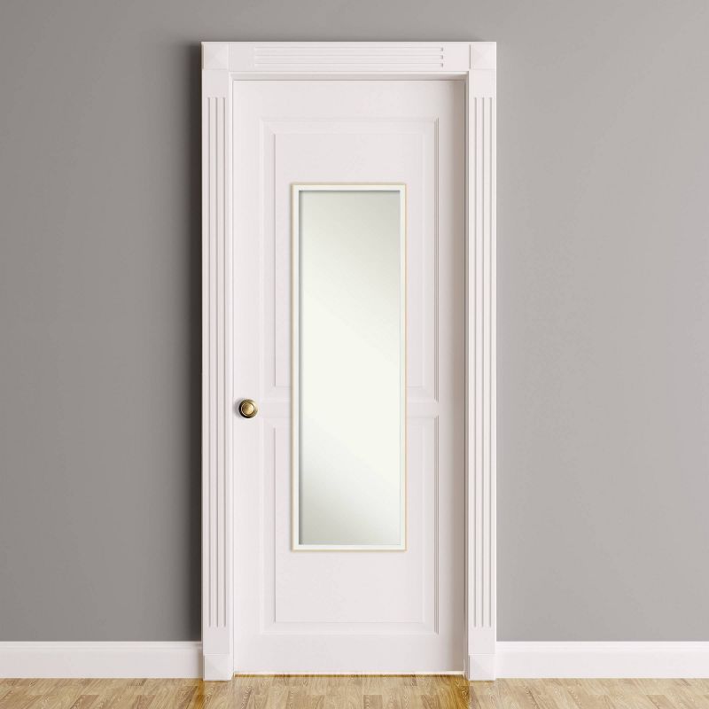 15"x51" White Full Length Over The Door Mirror White - Patton Wall Decor