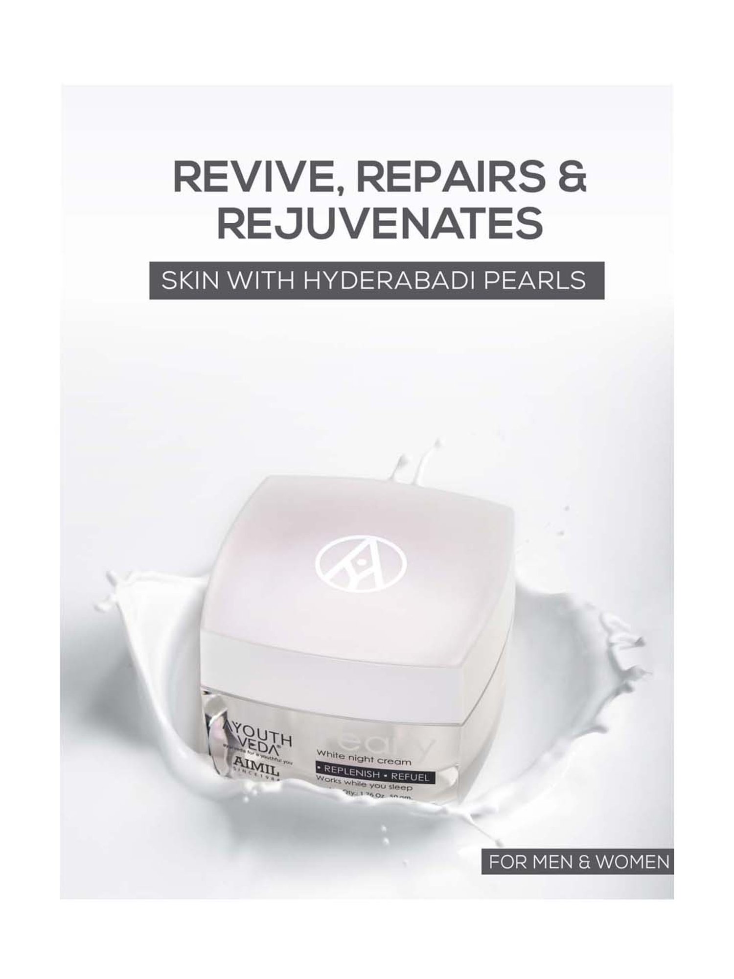 AyouthVeda Pearly White Night Cream - 50 gm