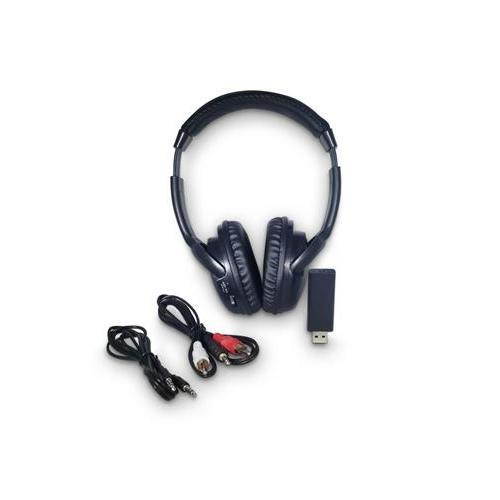 PTI PT-908 RF Wireless Headphones w FM scan/USB Tra
