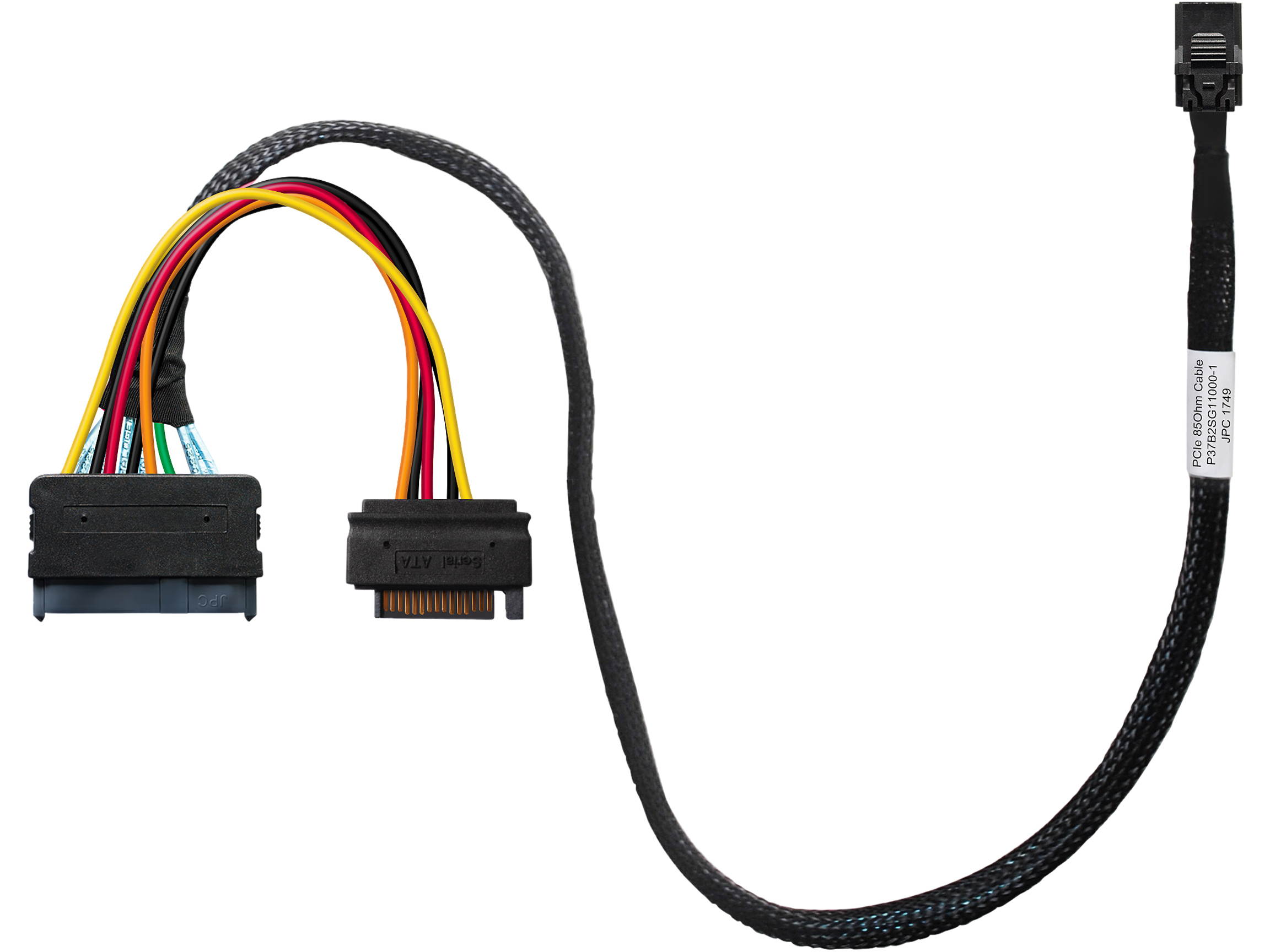 HighPoint 8643-8639-50 Cable - SFF-8643 to U.2 SFF-8639 Connector with 15-pin SATA Power Connector