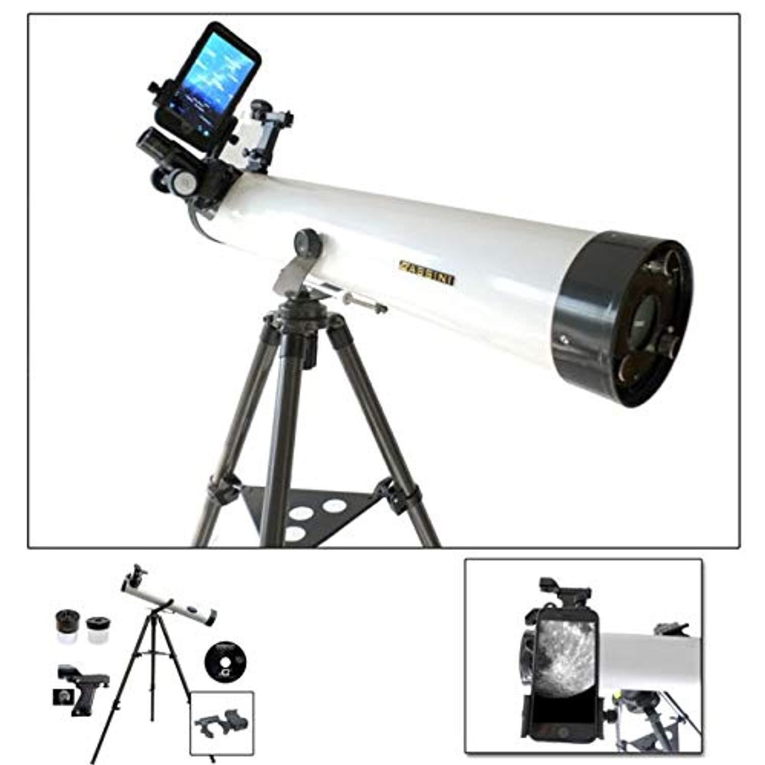 cassini 800mm x 80mm astronomical telescope with smartphone adapter ss-c80