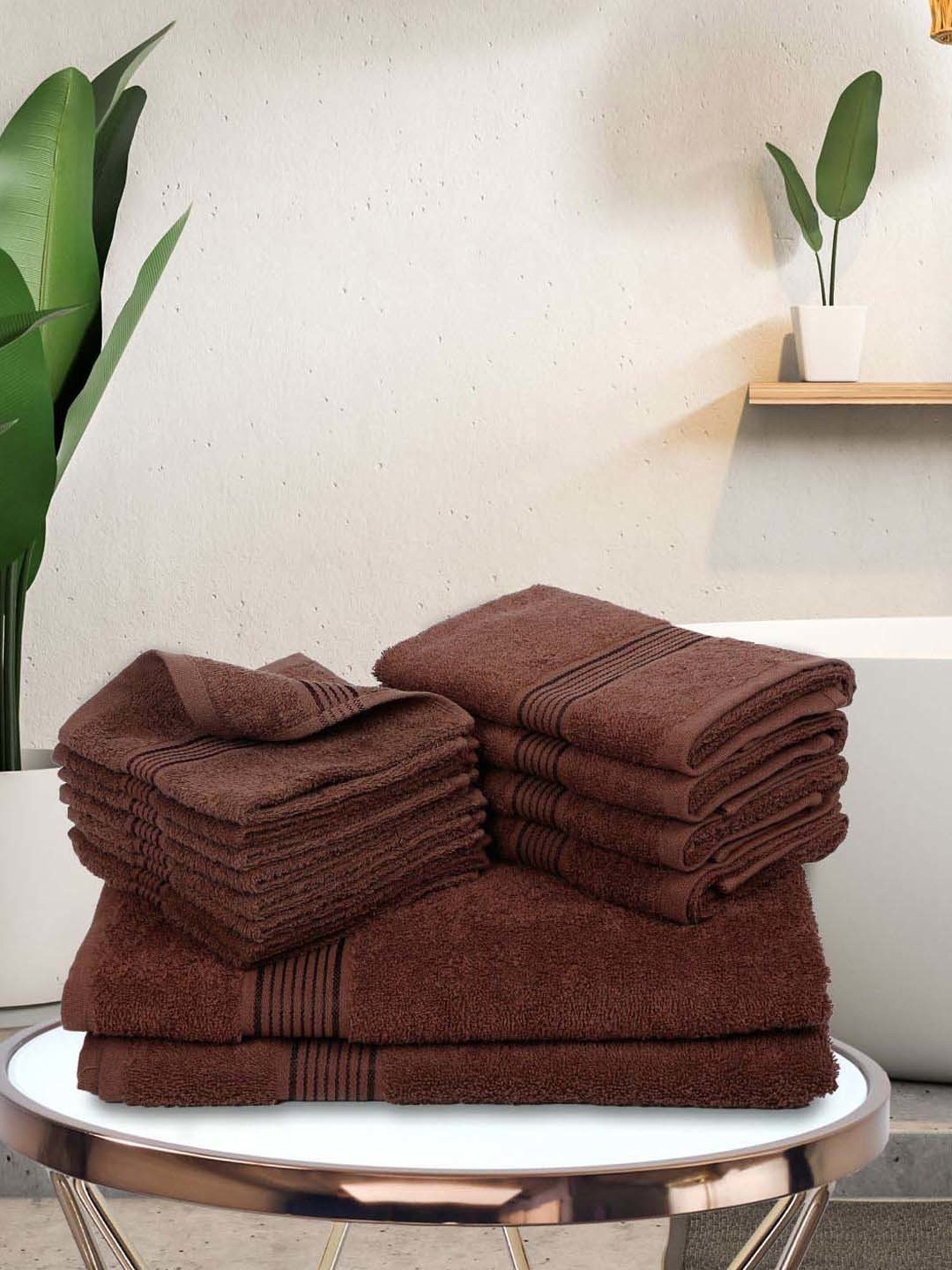 Bianca D`ROSS Brown Cotton 400 GSM Towel Set