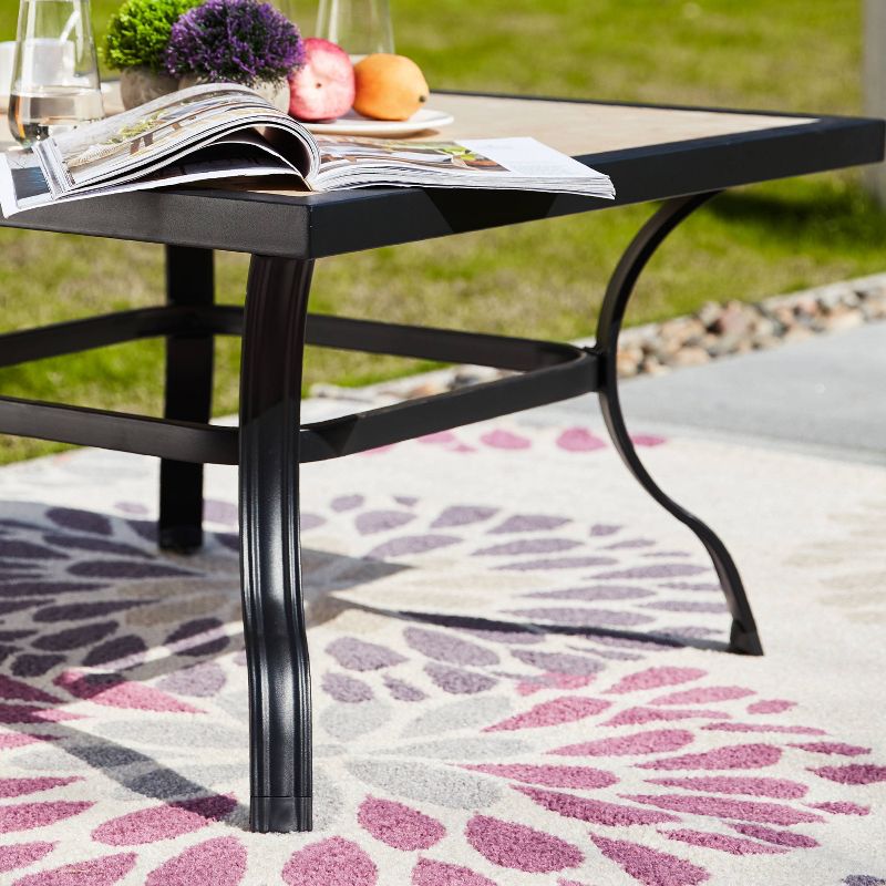 5pc Steel Patio Dining Sets Cream - Lokatse