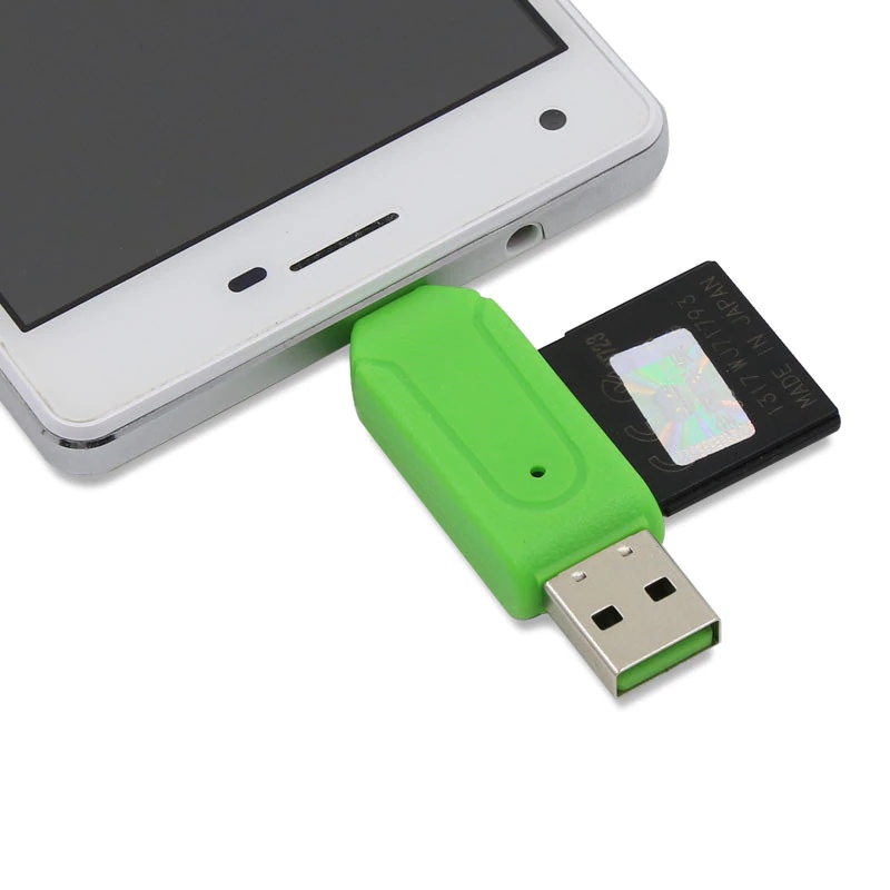 Micro USB Charger Converter OTG Card Reader 2 in 1 SD TF Card Reader Micro USB OTG Adapter for Samsung Android Phones Computer