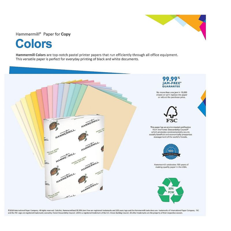 Hammermill Colors Multipurpose Paper 20 lbs 8.5" x 14" Goldenrod 640196