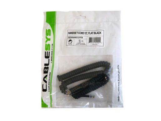 GCHA444012-FFB HANDSET CORD 12  FLAT BLA