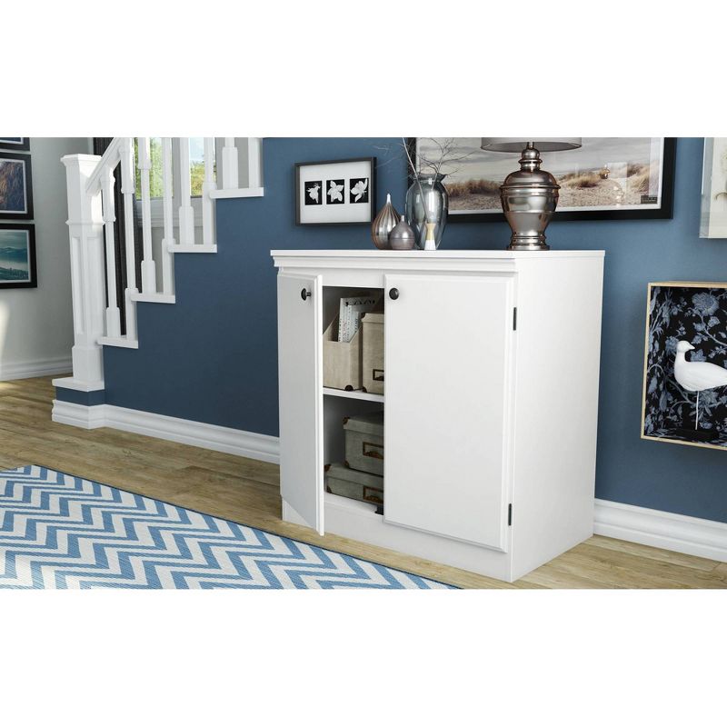 Morgan 2 Door Storage Cabinet Pure White - South Shore