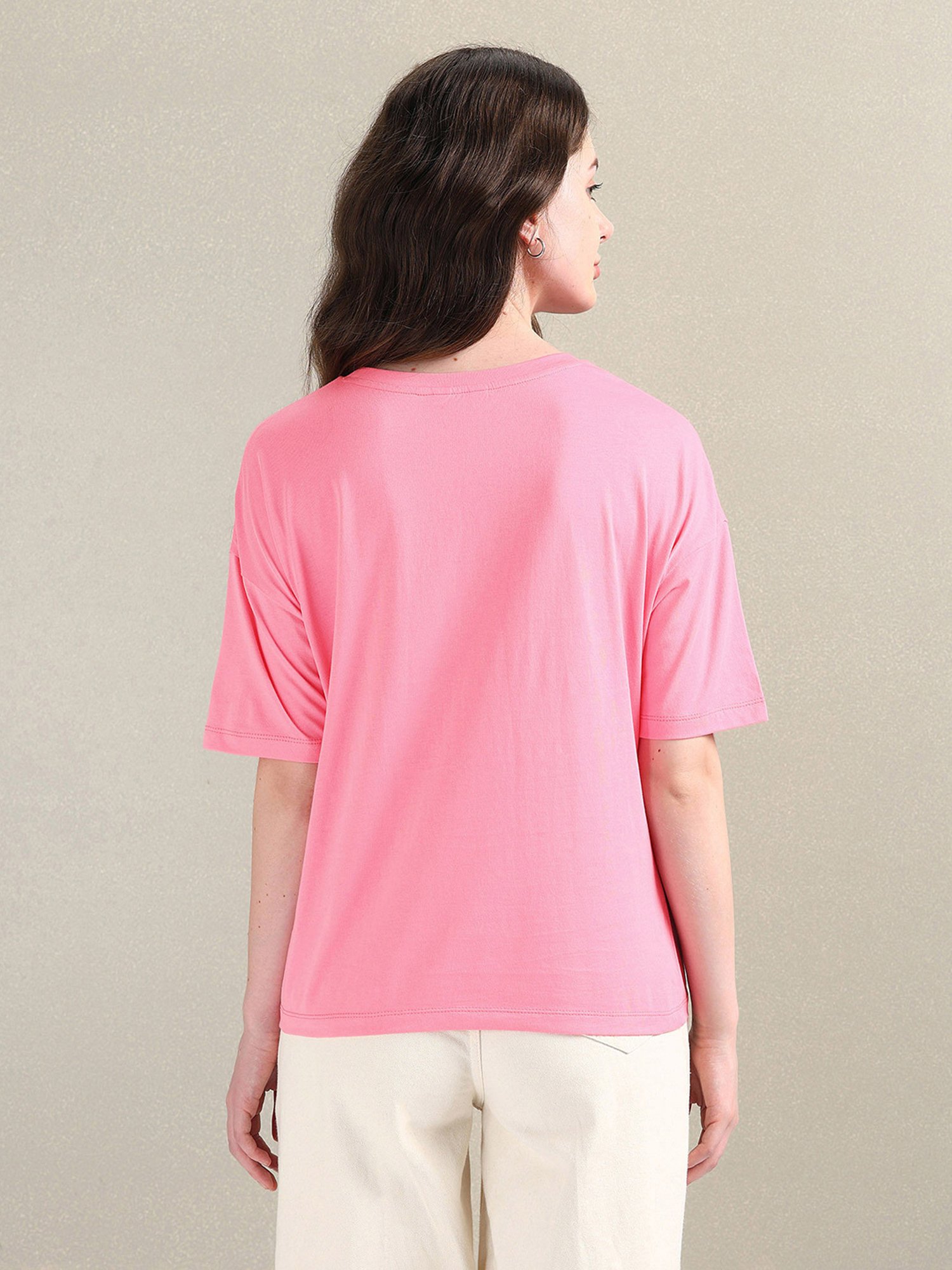 U.S. Polo Assn. Pink Cotton Logo Print T-Shirt