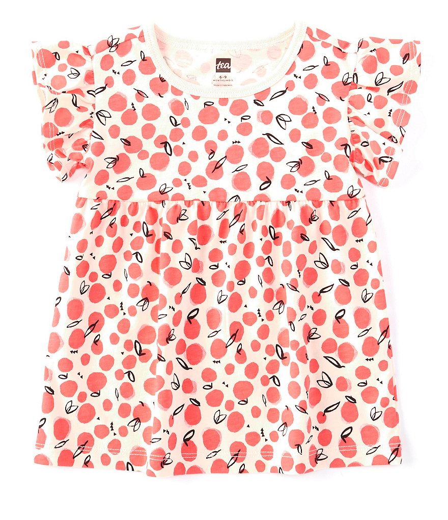 Tea Collection Baby Girls 3-24 Months Fruit Print Ruffle-Sleeve Babydoll Dress