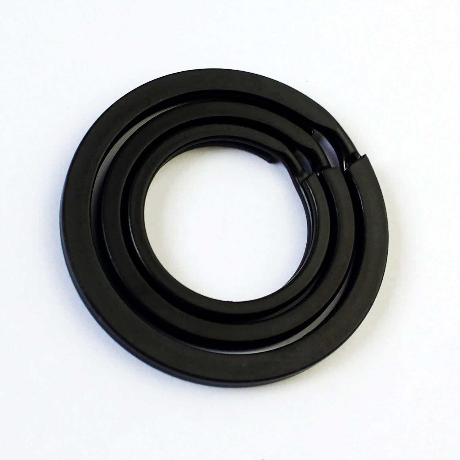 Flat Key Rings Key Chain Metal Split Ring 36pcs (Round 3/4 inch, 1 inch and 1.25 inch Diameter), for Home Car Keys Organization, Lead Free Electroplated Black