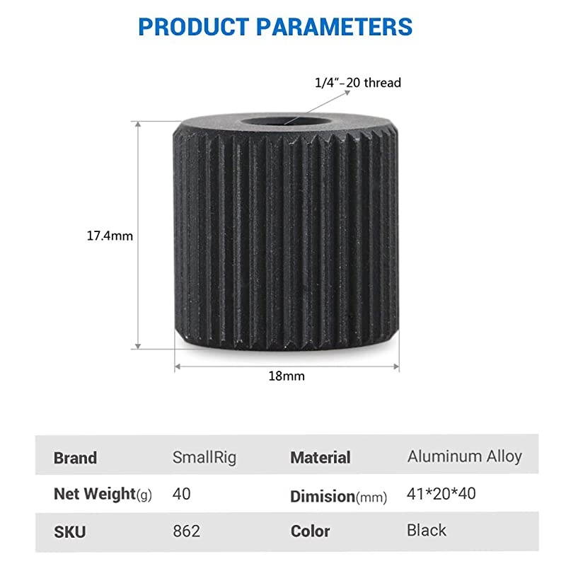 Nut Connection Tripod Nut Tripod Mount Screw (1 Pack) for Articulating Friction Arms Tripod Rigs Replacement with Standard Center 1/4"-20 Thread &ndash; 862