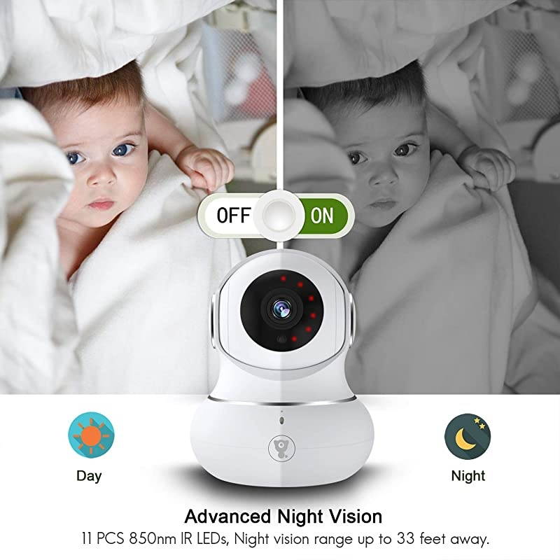 2021 Upgraded] Indoor Wireless Security Camera, Smart 1080P Home WiFi IP Camera for Pet/Baby Monitor with Motion Detection/Tracking, 2-Way Audio, Night Vision and Cloud Storage