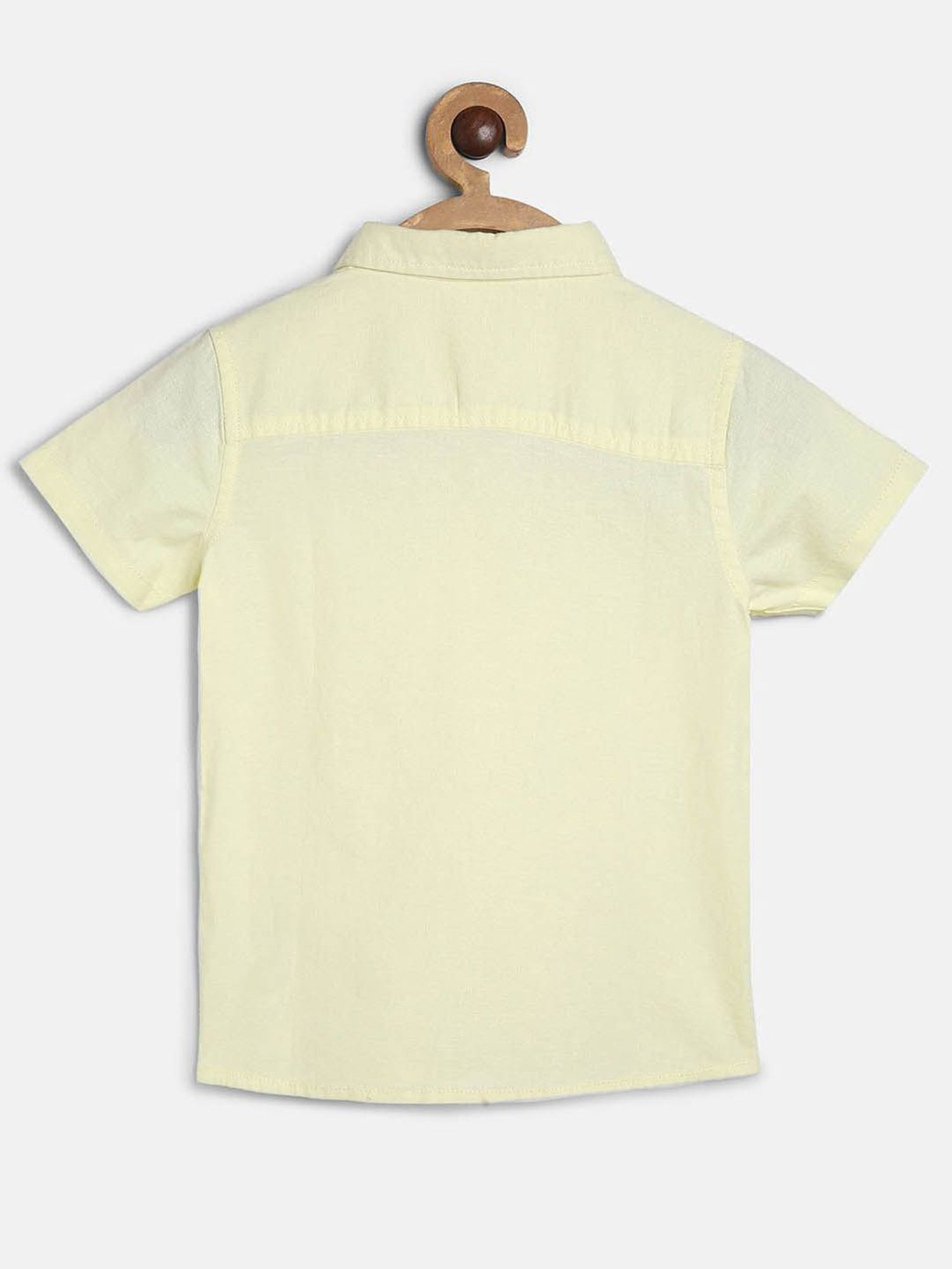 MINIKLUB Kids Light Yellow Solid Shirt