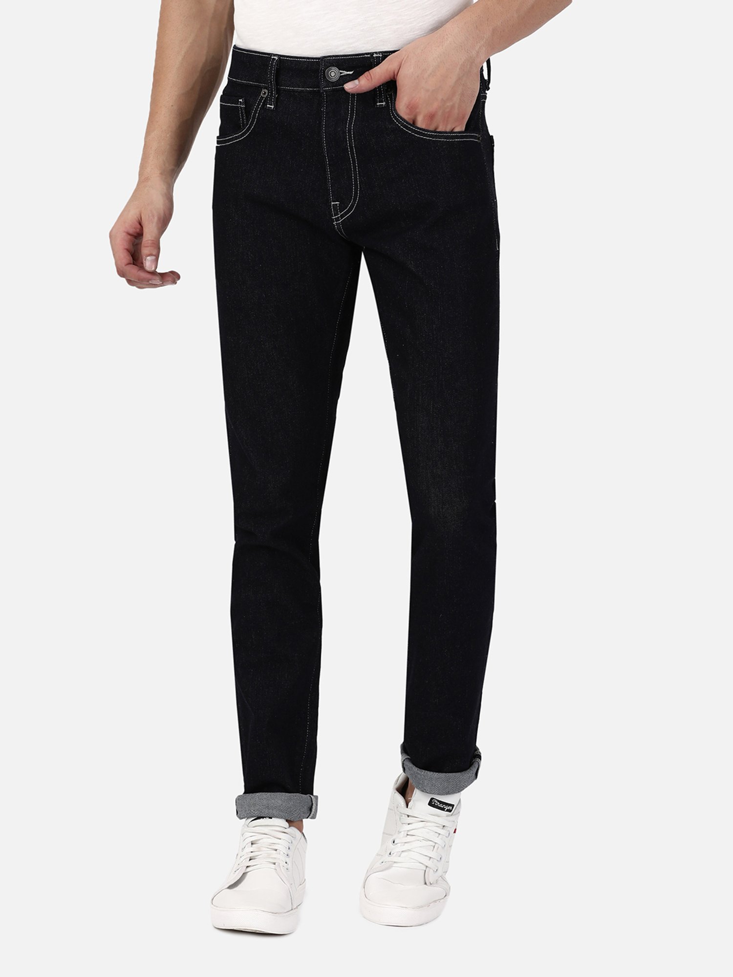 Passion Dark Blue Slim Fit Lightly Washed Jeans