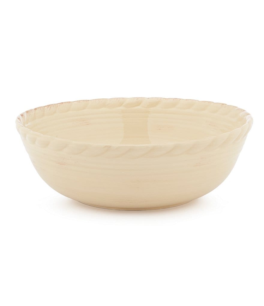 Artimino Tuscan Countryside Rope-Edged Stoneware Serving Bowl