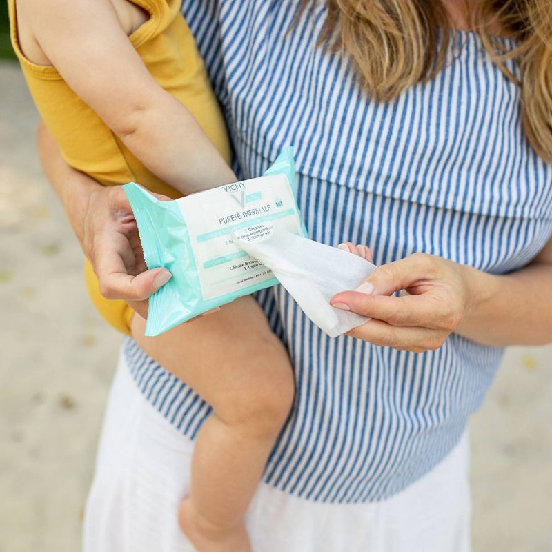 Vichy Pureté Thermale 3-in-1 Micellar Cleansing Make-Up Remover Wipes - 25pk