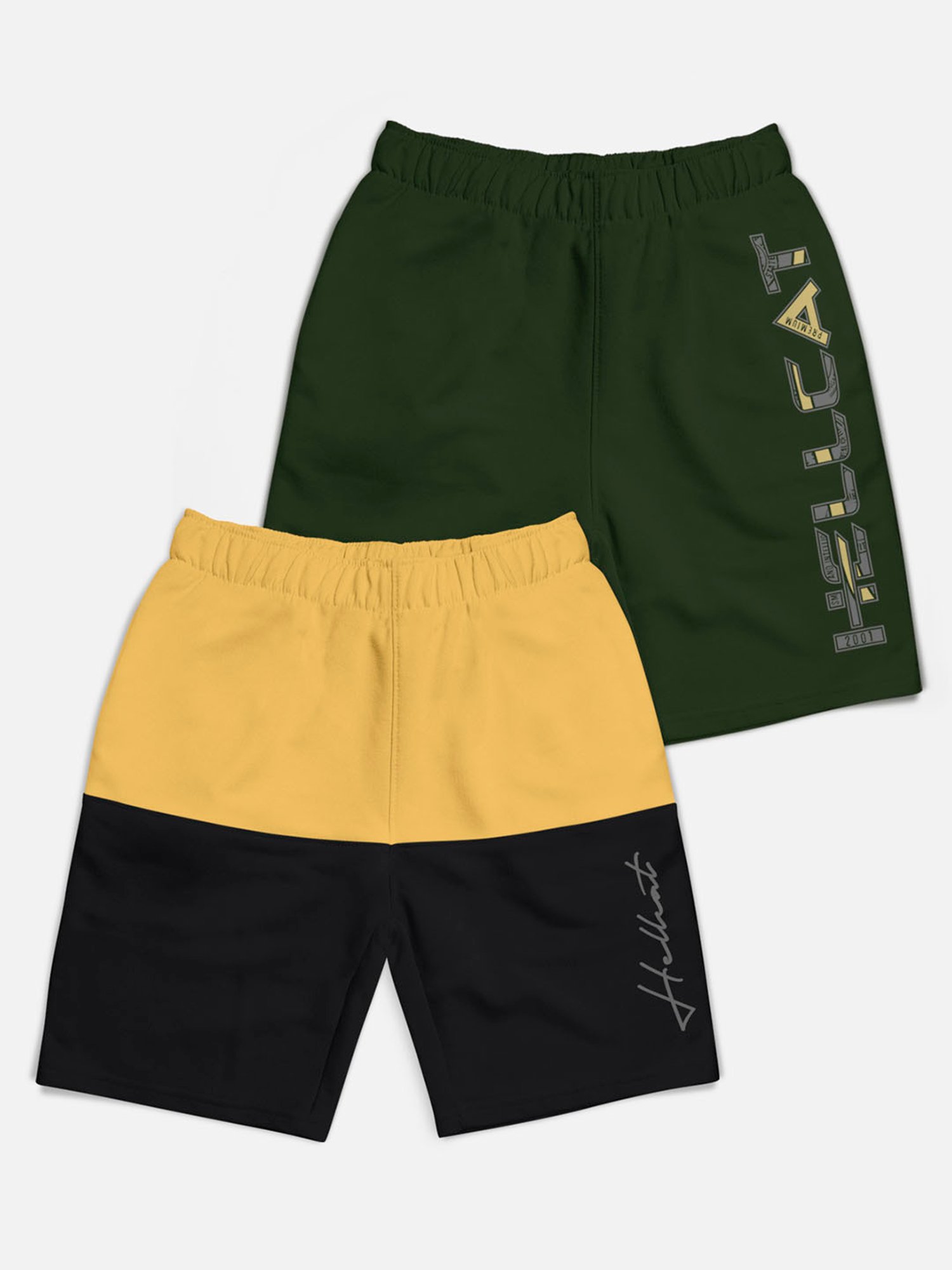 HELLCAT Boys Multi Color Block Shorts (Pack Of 2)