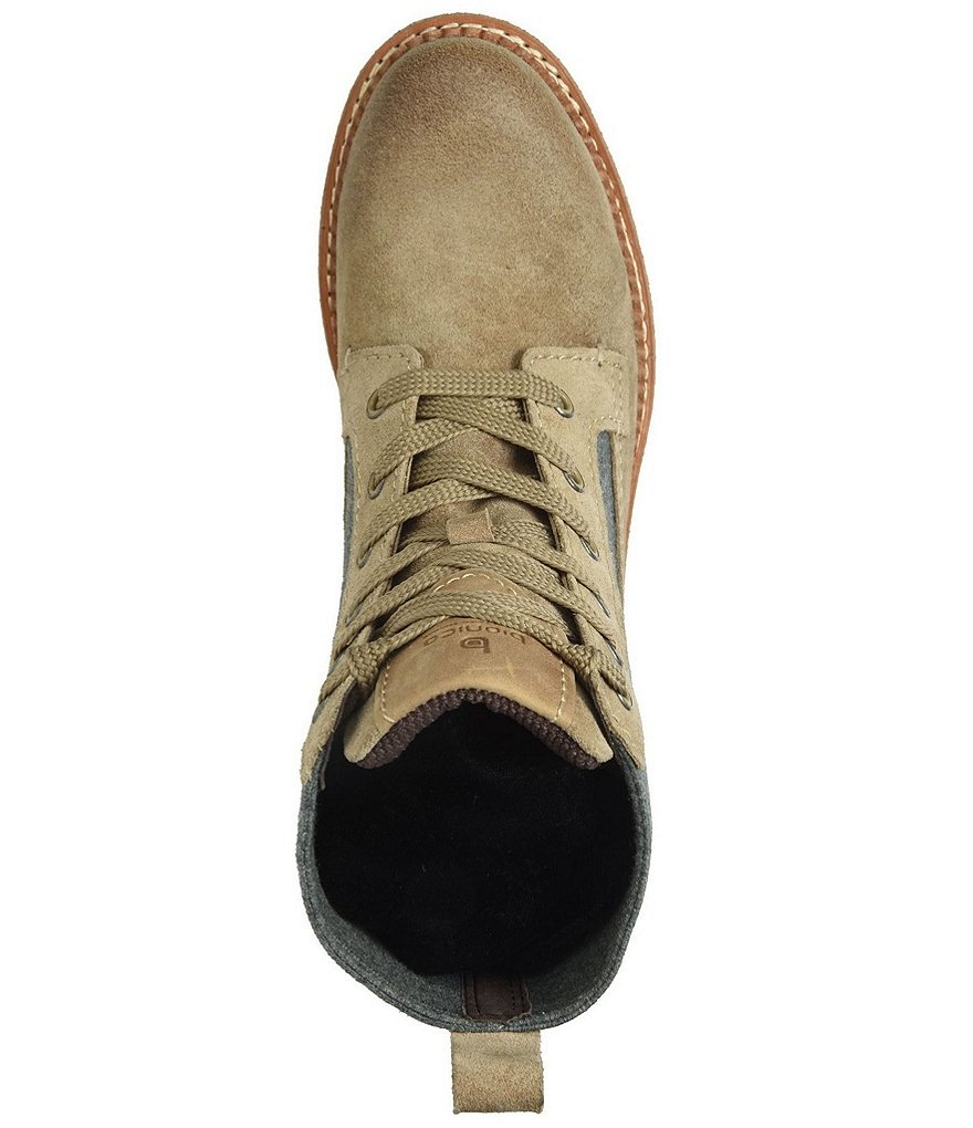 bionica Denali 2 Collection Derinda Waterproof Suede Block Heel Lug Sole Combat Booties