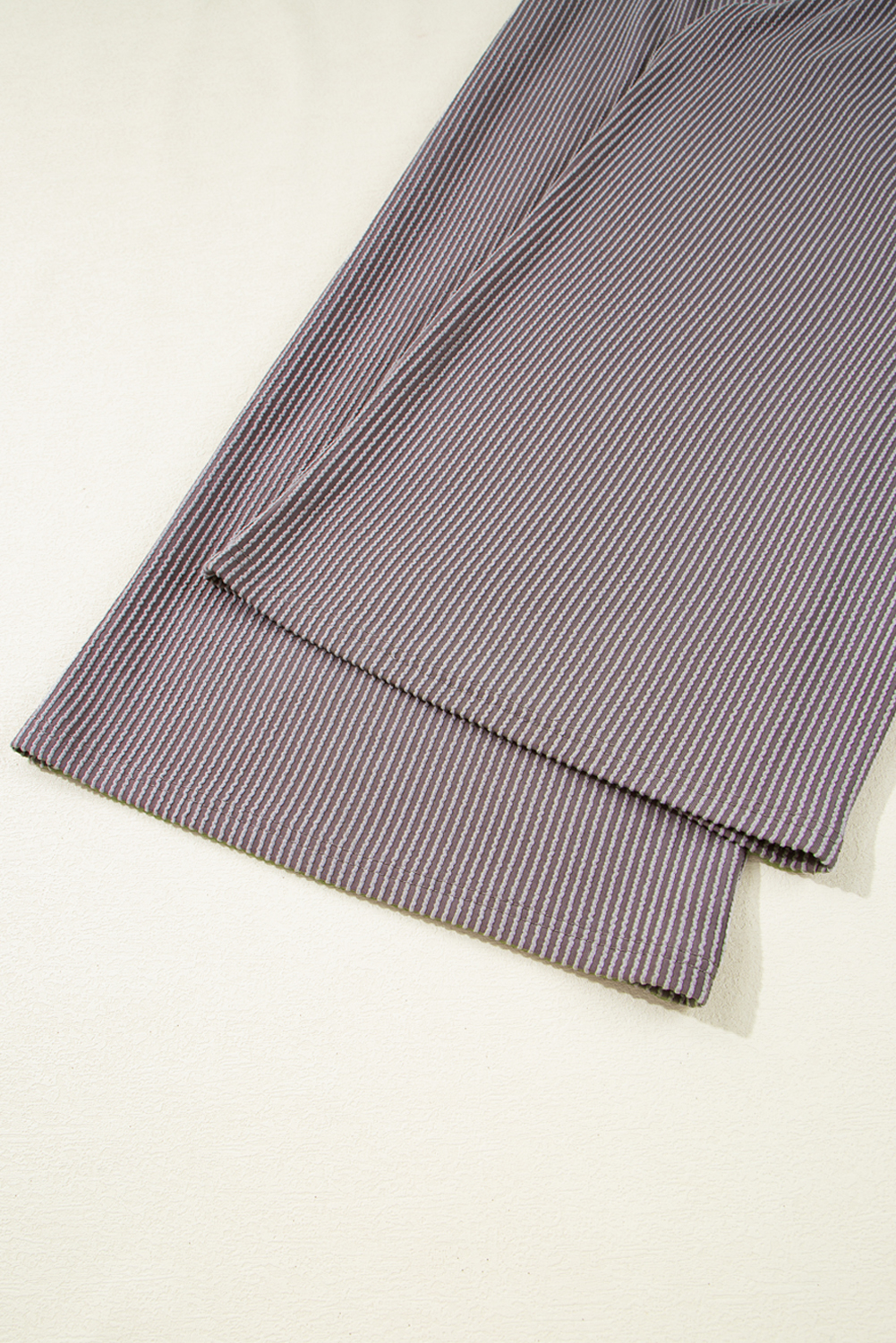 Gray Textured Wide Leg Overall with Pockets