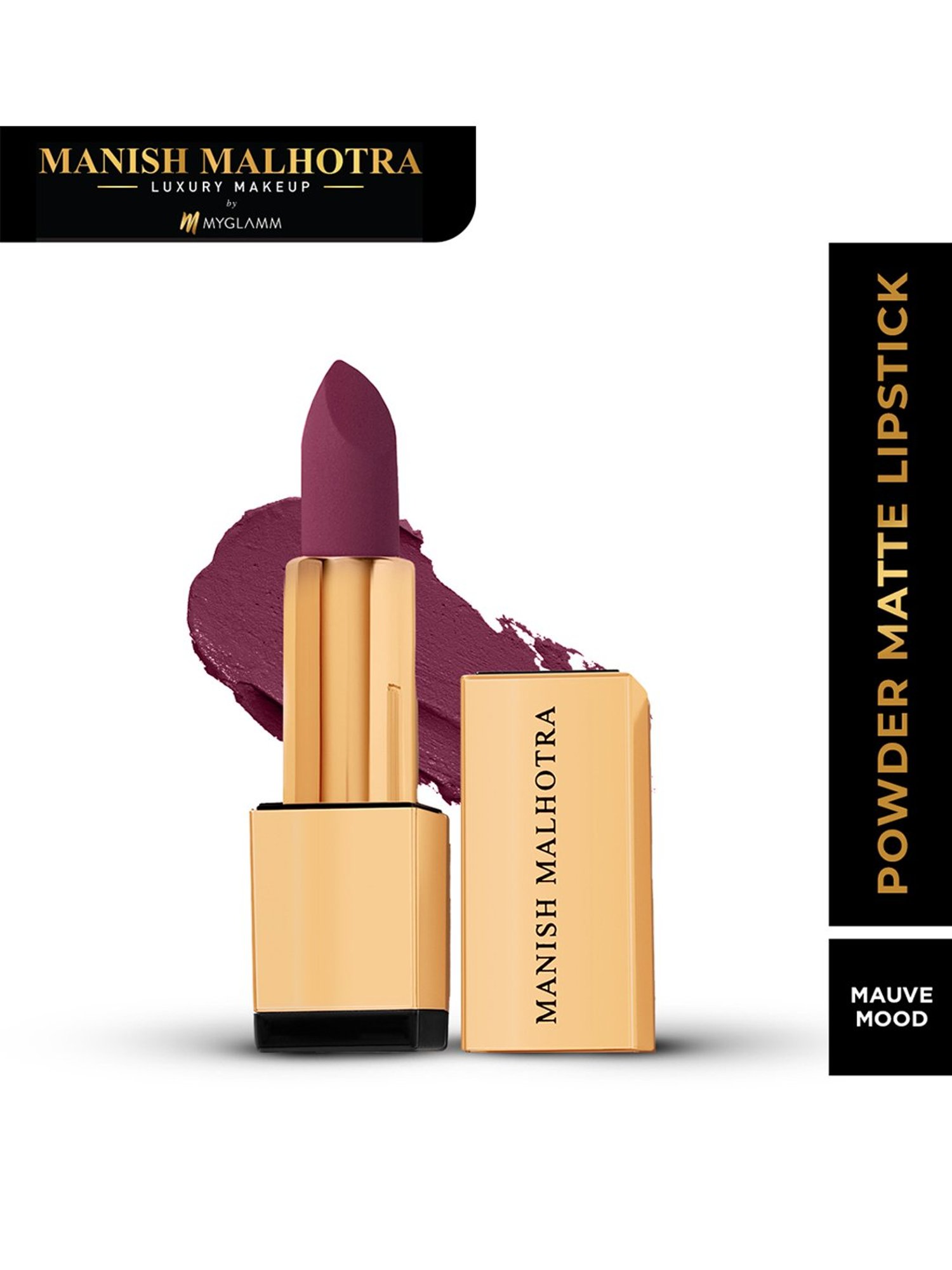 MyGlamm Manish Malhotra Powder Matte Lipstick Mauve Mood - 4 gm