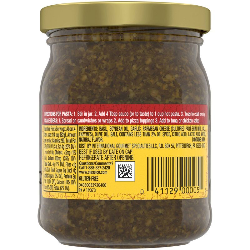 Classico Signature Recipes Traditional Basil Pesto - 8.1oz