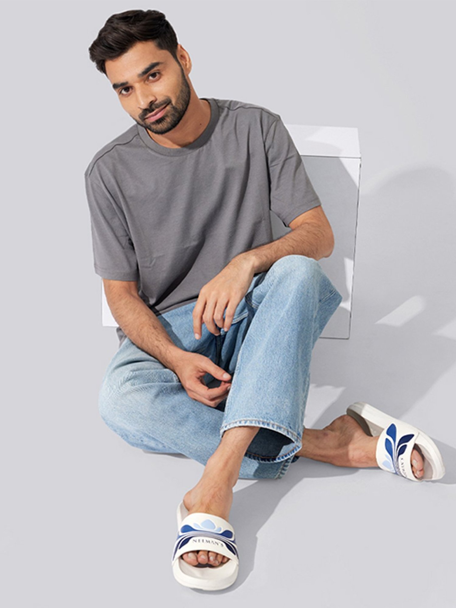 Neemans Men's Antique White Slides