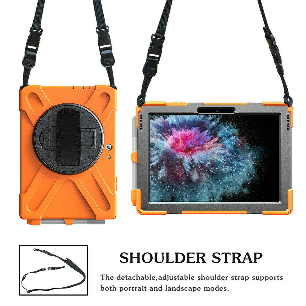 Werleo Surface Pro 6 Case Surface Pro Case 2017 Heavy Duty Full-Body Rugged Protective Case Cover with Kickstand Hand Strap for Microsoft Surface Pro 6 2018 / Surface Pro 5 2017 / Surface Pro 4 2015