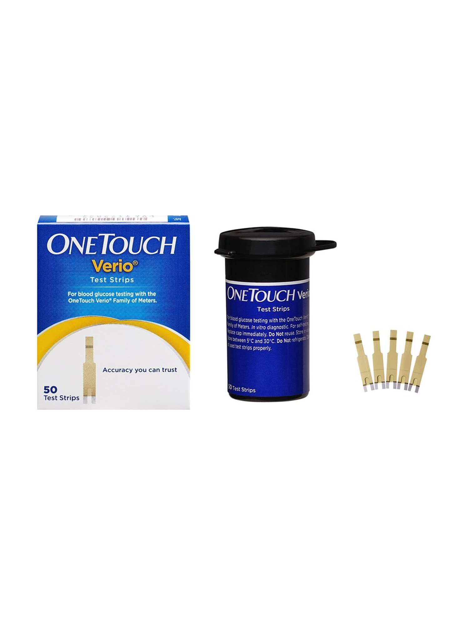 OneTouch Verio Strip Value Pack 1 pack of 50 Test Strip + 2 Packs of OneTouch Delica Plus Lancet 25s