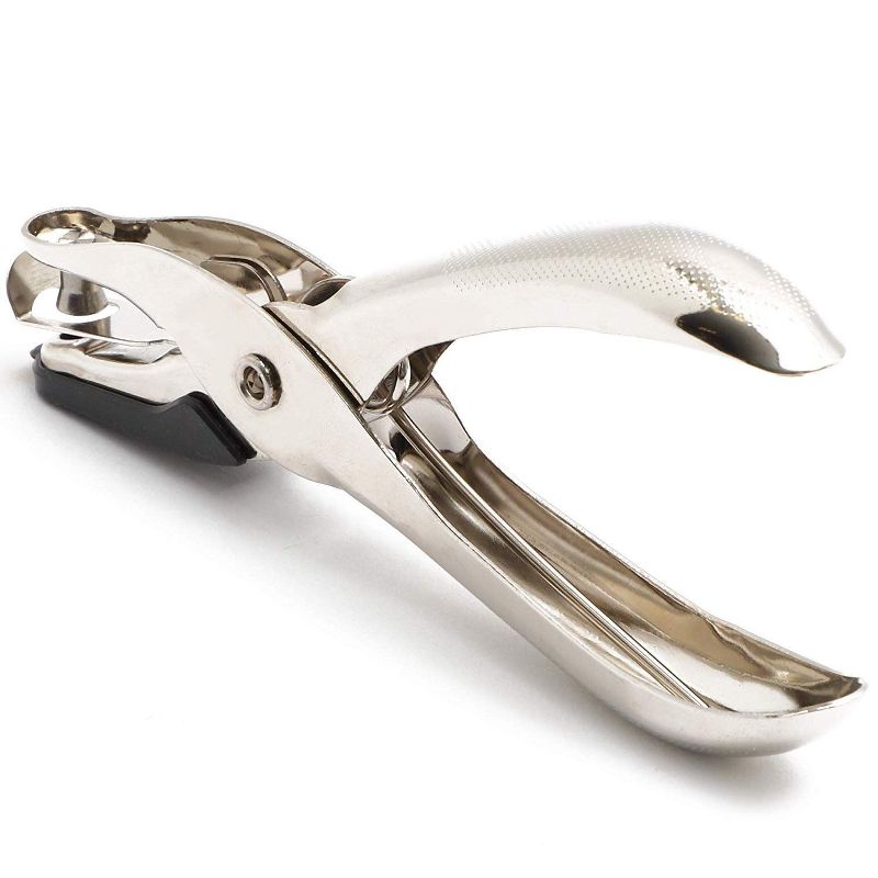 Business Source Heavy-duty 3-hole Punch - Black