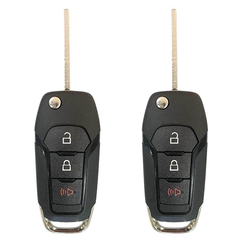 Replacement For 2015-2019 Ford F-150 F-250 350 Keyless Remote Flip Key Fob 164-R8130 N5F-A08TAA;by  (PAIR)