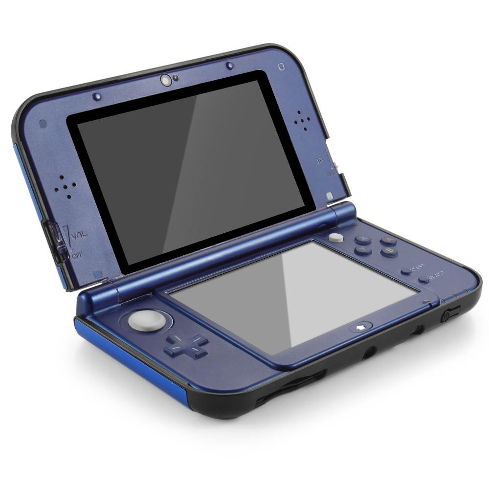 Plastic + Aluminium Full Body Protective Snap-on Hard Shell Skin Case Cover Navy Blue for New Nintendo 3DS LL XL 2015
