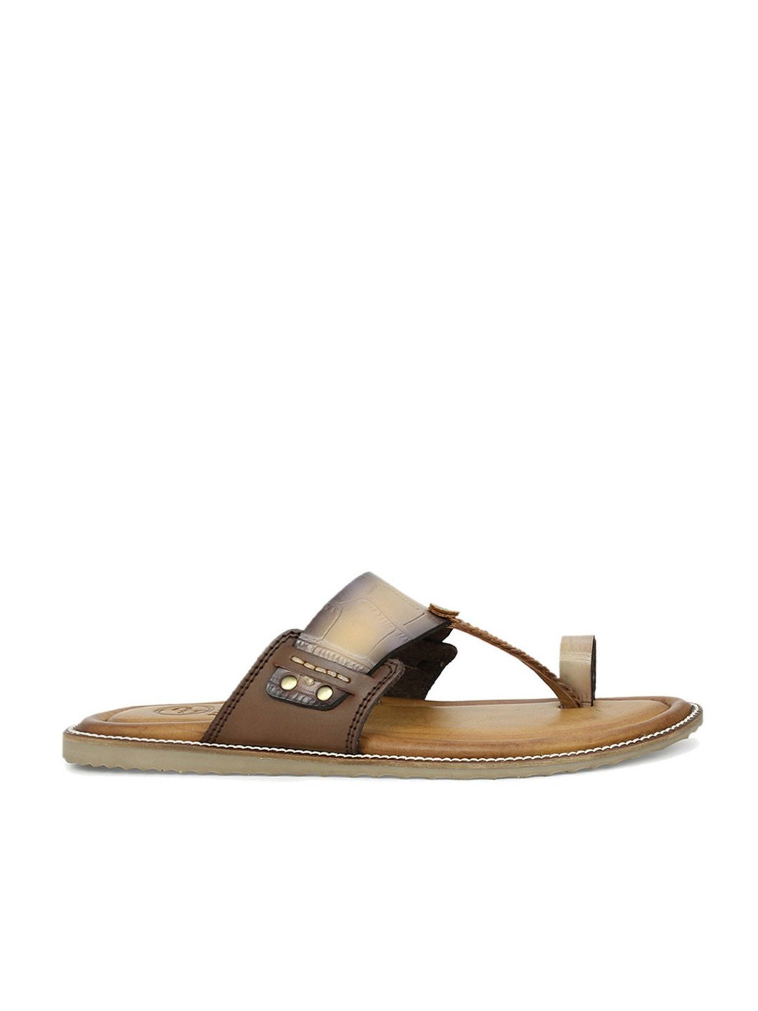 Privo by Inc.5 Men's Strapi Tan Toe Ring Sandals