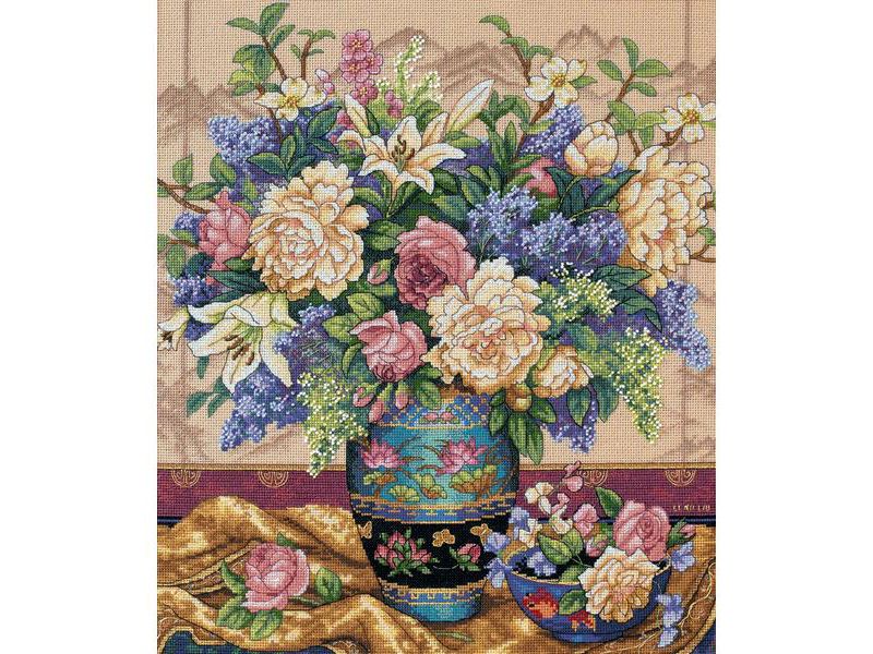 Dimensions Gold Collection Counted Cross Stitch Kit 12"X14"-Oriental Splendor (18 Count)