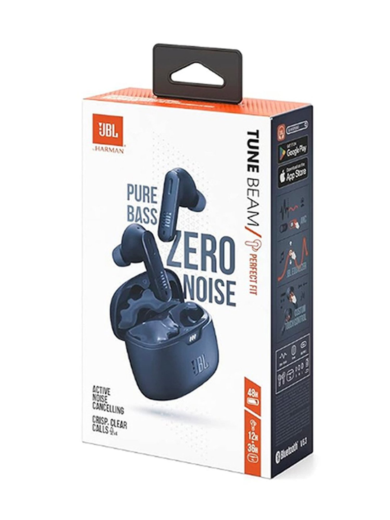 JBL Tune Beam In Ear Wireless Bluetooth Earbuds with ANC & 48 Hrs Battery (Blue, True Wireless)