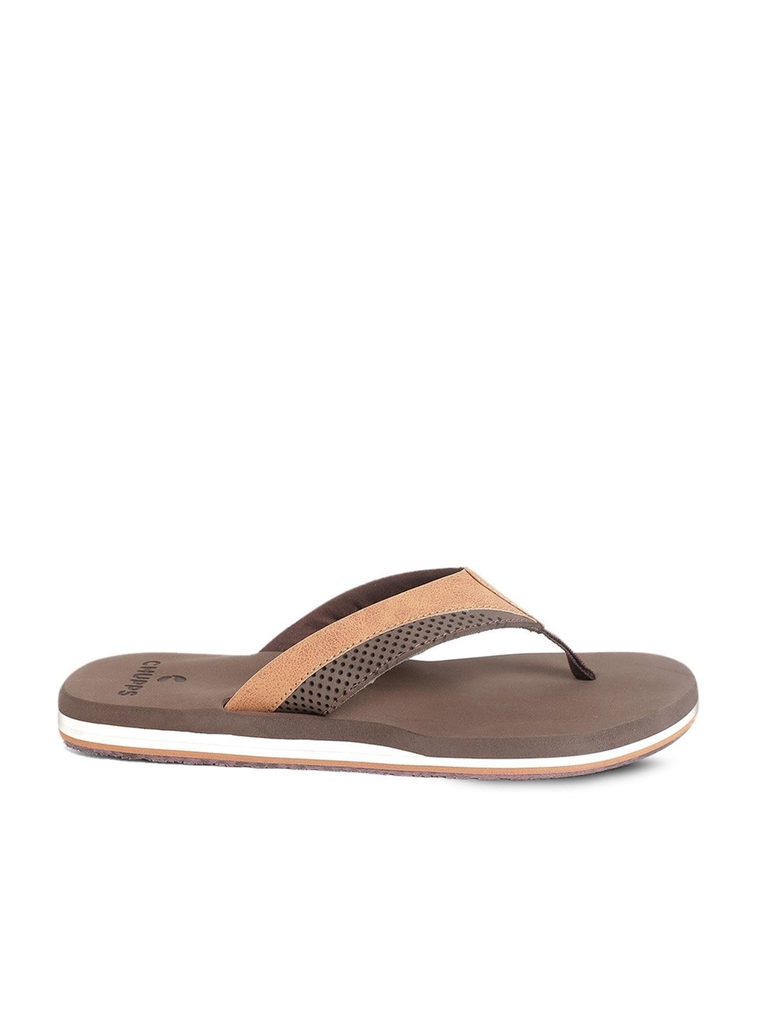 Chupps Men's Brown Flip Flops
