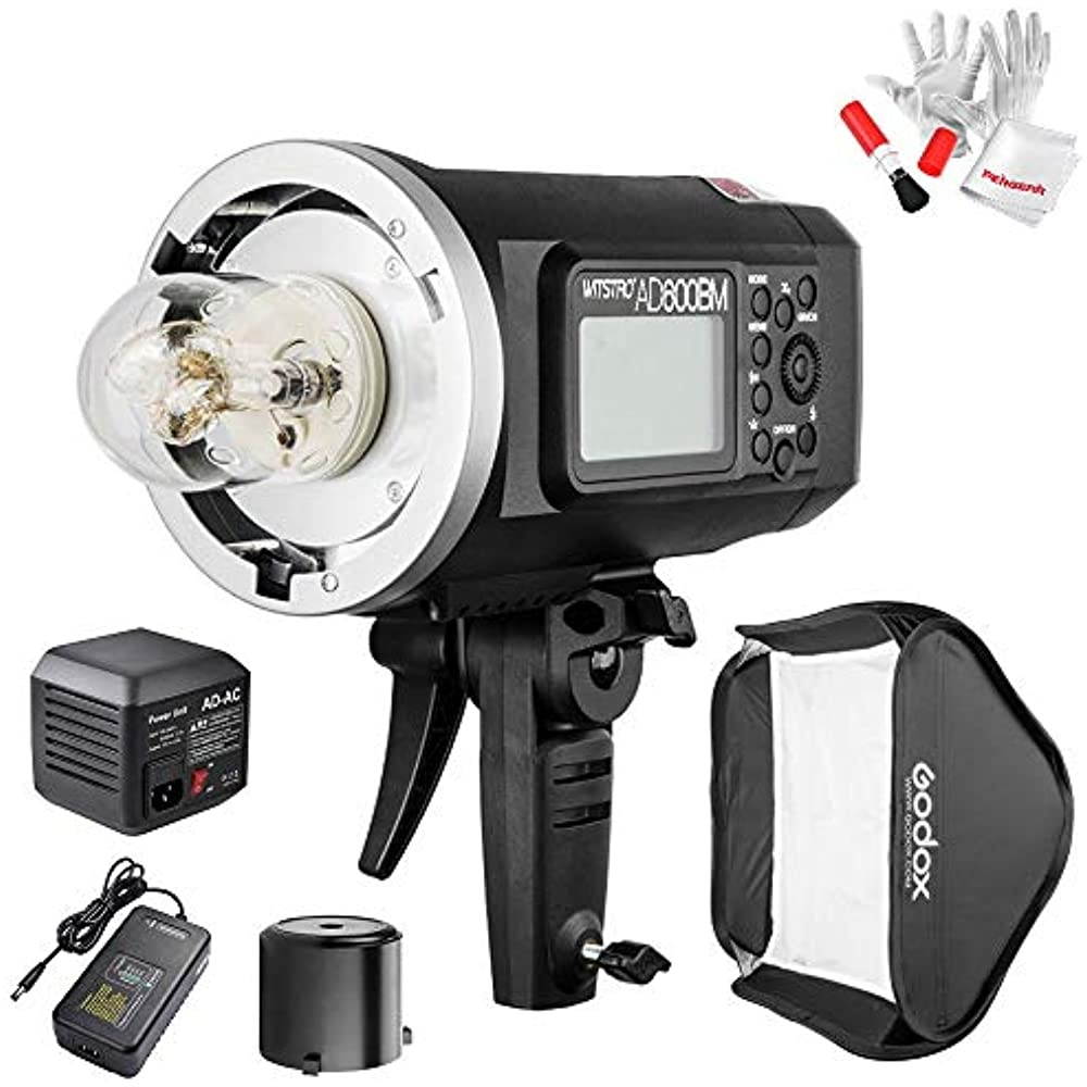 Godox AD600BM Bowens Mount 600Ws GN87 High Speed Sync Outdoor Flash Strobe Light with 2.4G Wireless X System, 8700mAh Battery to Provide 500 Full Power Flashes Recycle in 0.01-2.5 Second