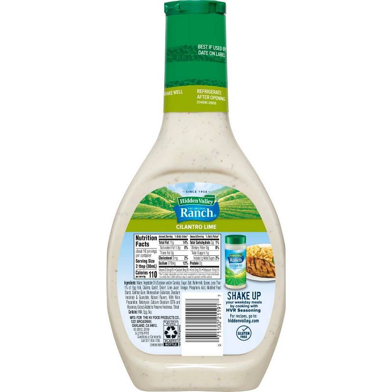 Hidden Valley Cilantro Lime Ranch Salad Dressing - 16fl oz