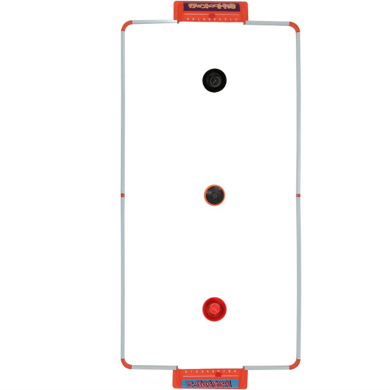 Sunnydaze Indoor Portable Hovering Air Hockey Game Set with Rechargeable Puck and 2 Strikers - 52" - 4pc
