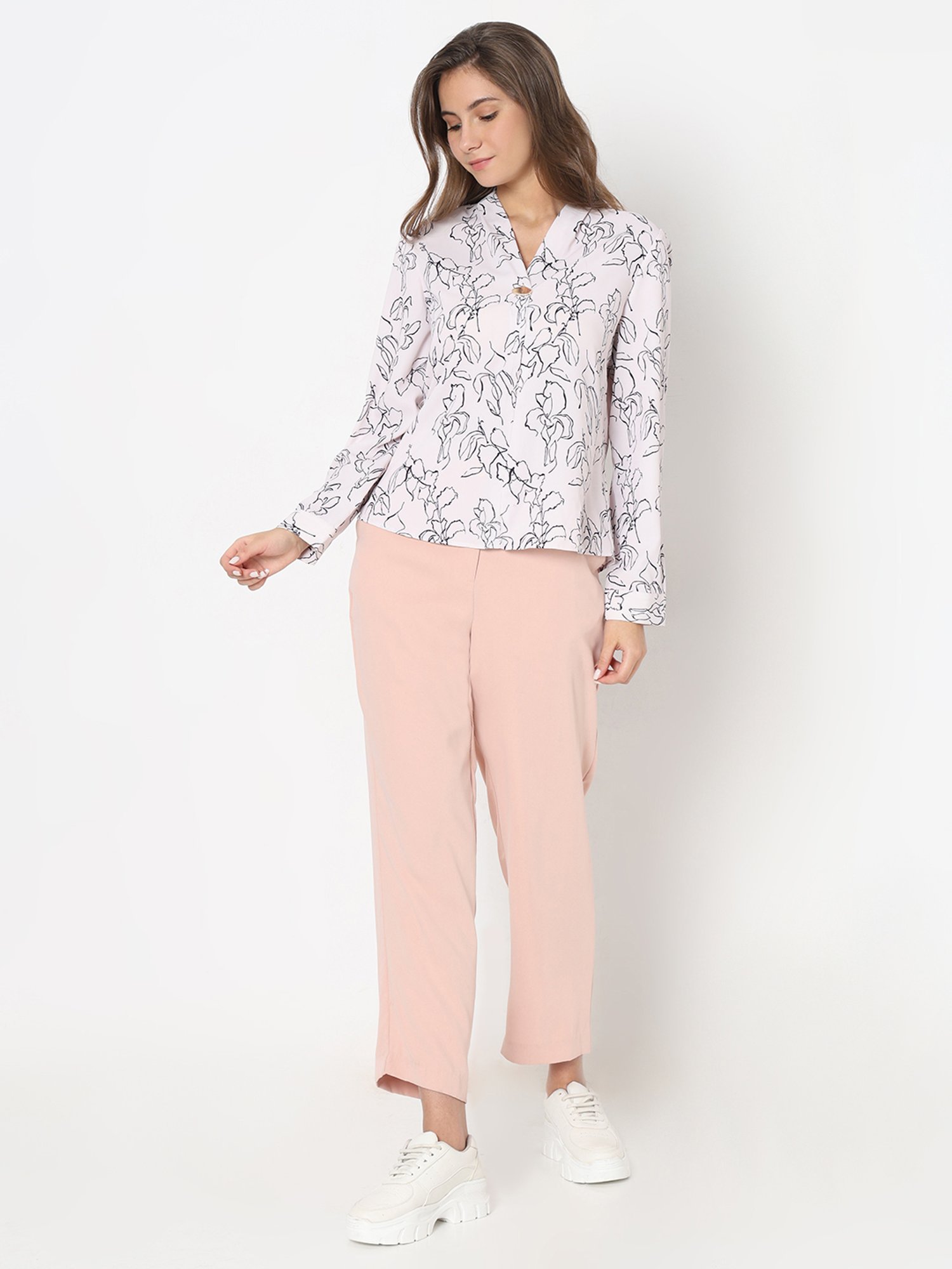 Vero Moda Light Pink Printed Top