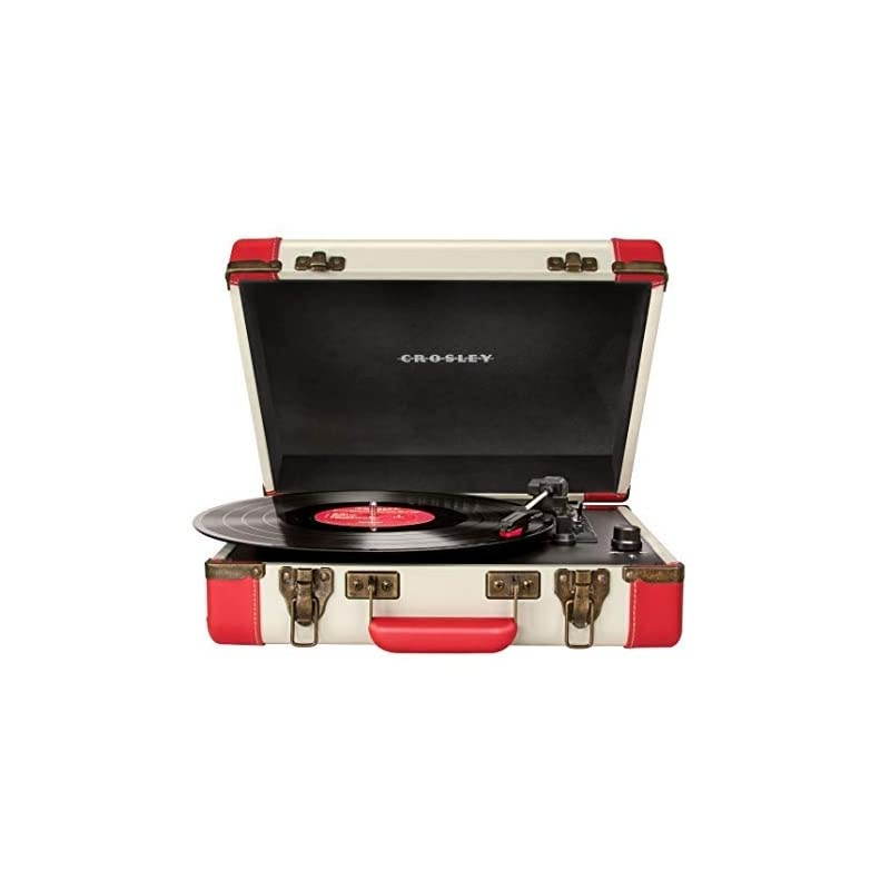 CR6019D-RE Executive Portable USB Turntable with Bluetooth, Red