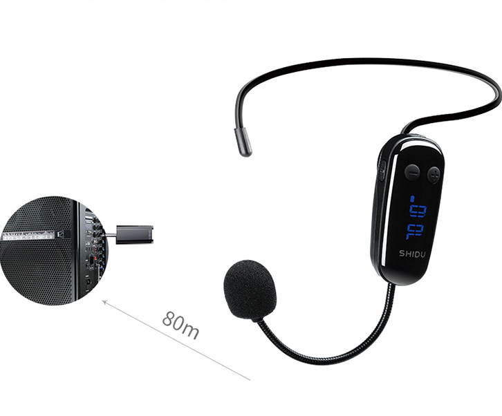 SHIDU U9 Multi-purpose acoustic wireless microphone UHF Bee Microphone mobile phone