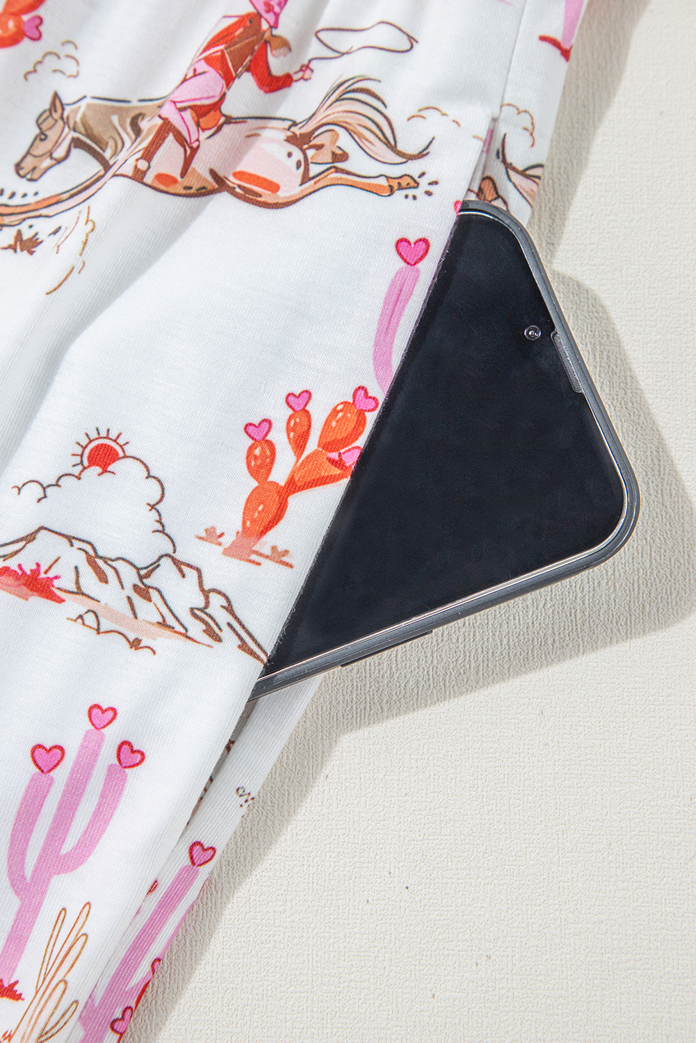 White Christmas Pullover and Drawstring Pants Pajama Set