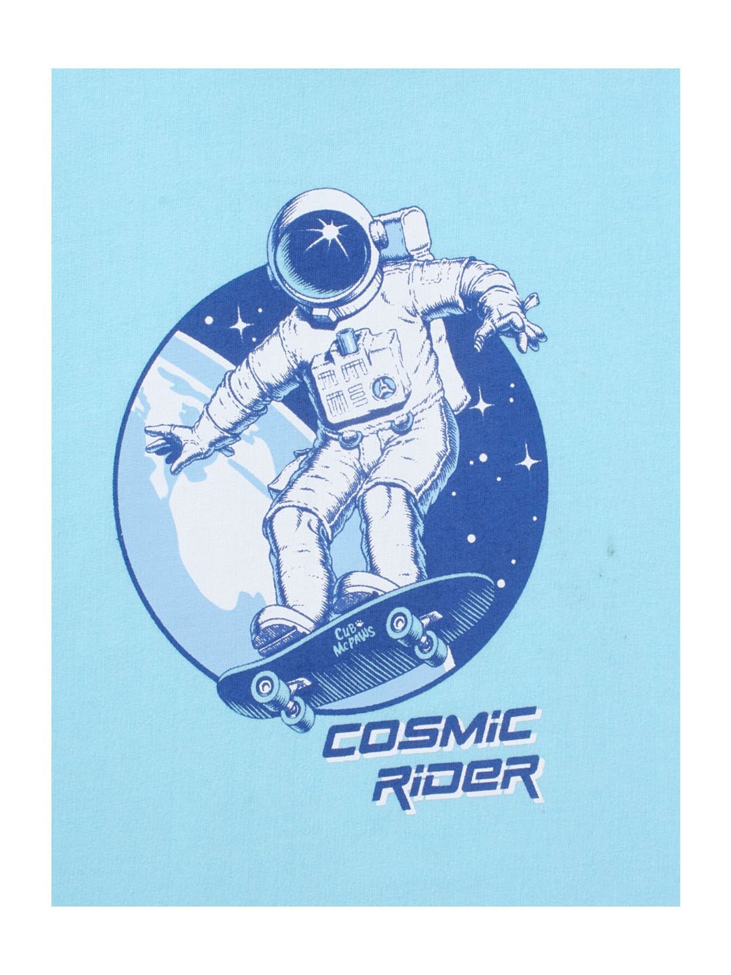 Cub McPaws Kids Blue & Yellow Printed Sweatshirt