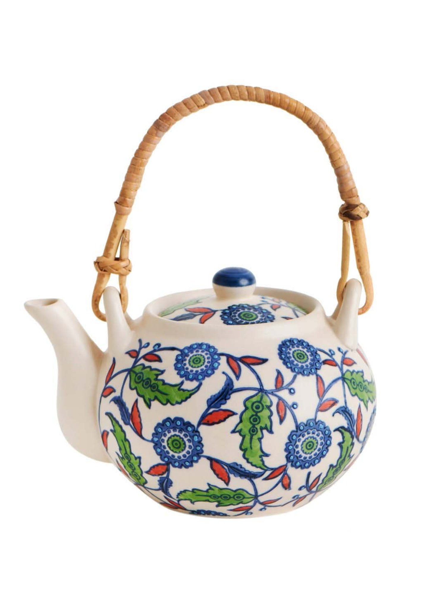 Chumbak Jaipur Backyard Multicolor Ceramic Kettle - Set of 1