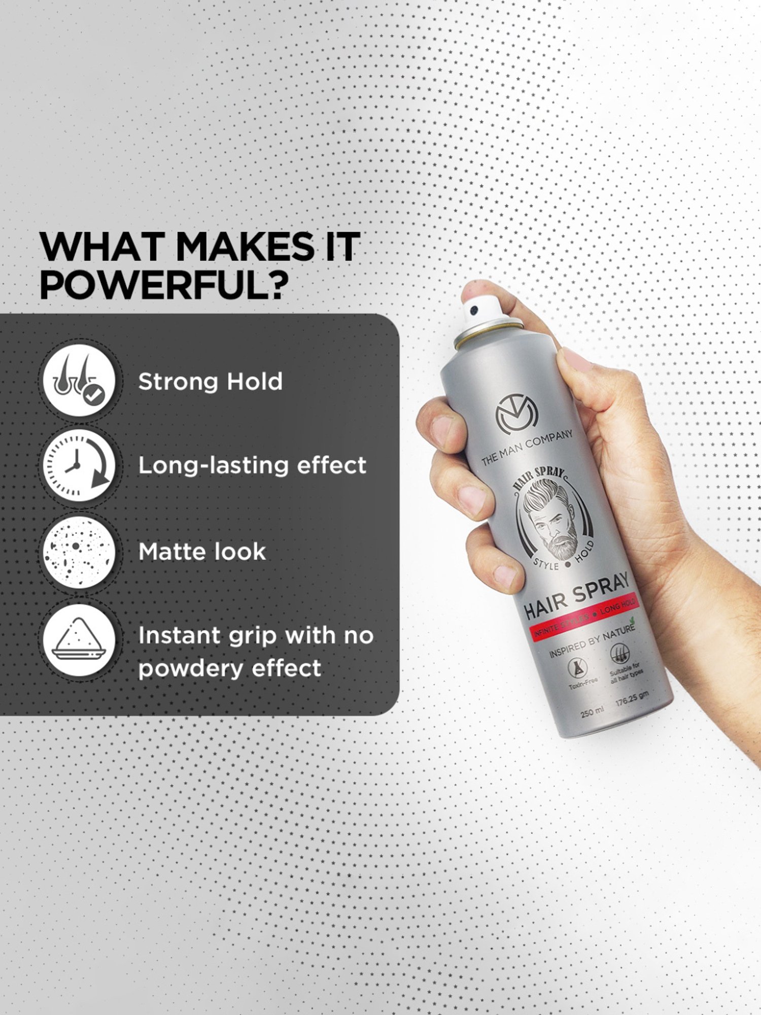 The Man Company Hair Spray - 250 ml